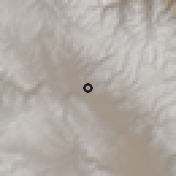 Shaded relief of the 60 km around Huamali, drawn from the GMTED2010 grid