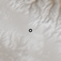 Shaded relief of the 59 km around Ananea, drawn from the GMTED2010 grid