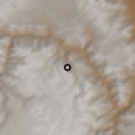 Shaded relief of the 59 km around Huancapi, drawn from the GMTED2010 grid