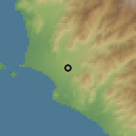 Shaded relief of the 60 km around Huancaspata, drawn from the GMTED2010 grid