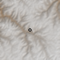 Shaded relief of the 59 km around Huaquirca, drawn from the GMTED2010 grid