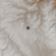 Shaded relief of the 60 km around Huaricolca, drawn from the GMTED2010 grid