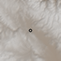 Shaded relief of the 60 km around Huaripampa, drawn from the GMTED2010 grid
