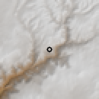 Shaded relief of the 59 km around Huaynacotas, drawn from the GMTED2010 grid