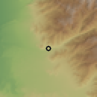 Shaded relief of the 59 km around Humay, drawn from the GMTED2010 grid