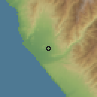 Shaded relief of the 60 km around Imperial, drawn from the GMTED2010 grid