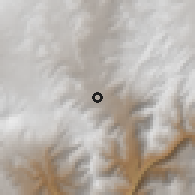Shaded relief of the 59 km around Andagua, drawn from the GMTED2010 grid