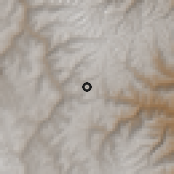 Shaded relief of the 60 km around Jacas Chico, drawn from the GMTED2010 grid