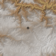 Shaded relief of the 59 km around Andahuaylas, drawn from the GMTED2010 grid