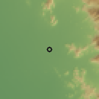 Shaded relief of the 60 km around Jayanca, drawn from the GMTED2010 grid