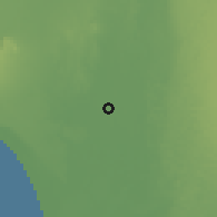 Shaded relief of the 60 km around La Arena, drawn from the GMTED2010 grid