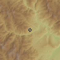 Shaded relief of the 60 km around La Coipa, drawn from the GMTED2010 grid