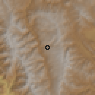 Shaded relief of the 60 km around La Jalca, drawn from the GMTED2010 grid