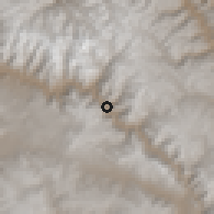 Shaded relief of the 60 km around Lamay, drawn from the GMTED2010 grid
