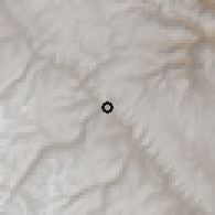 Shaded relief of the 60 km around La Oroya, drawn from the GMTED2010 grid