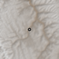 Shaded relief of the 60 km around La Unión, drawn from the GMTED2010 grid