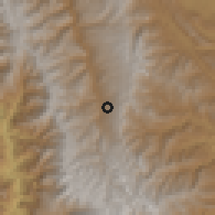 Shaded relief of the 60 km around Leimebamba, drawn from the GMTED2010 grid