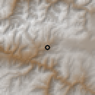 Shaded relief of the 60 km around Limatambo, drawn from the GMTED2010 grid