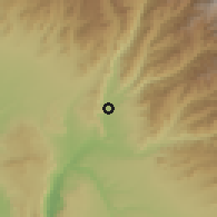 Shaded relief of the 59 km around Llipata, drawn from the GMTED2010 grid