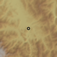 Shaded relief of the 60 km around Luyando, drawn from the GMTED2010 grid