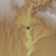 Shaded relief of the 59 km around Aplao, drawn from the GMTED2010 grid