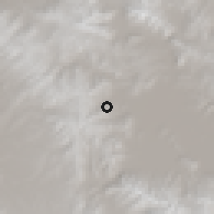Shaded relief of the 59 km around Macari, drawn from the GMTED2010 grid