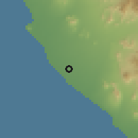 Shaded relief of the 60 km around Magdalena de Cao, drawn from the GMTED2010 grid