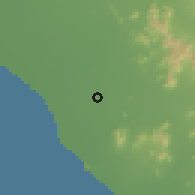 Shaded relief of the 60 km around Manuel Mesones Muro, drawn from the GMTED2010 grid