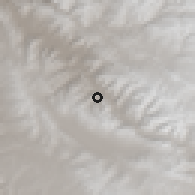 Shaded relief of the 59 km around Marangani, drawn from the GMTED2010 grid