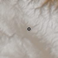 Shaded relief of the 60 km around Molinos, drawn from the GMTED2010 grid