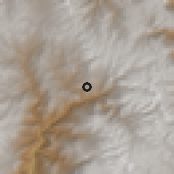 Shaded relief of the 60 km around Mollebamba, drawn from the GMTED2010 grid