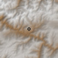 Shaded relief of the 60 km around Mollepata, drawn from the GMTED2010 grid