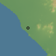 Shaded relief of the 60 km around Monsefú, drawn from the GMTED2010 grid