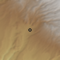 Shaded relief of the 59 km around Moquegua, drawn from the GMTED2010 grid