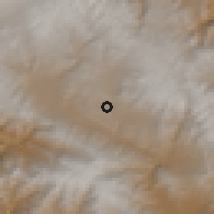 Shaded relief of the 60 km around Namora, drawn from the GMTED2010 grid