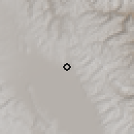 Shaded relief of the 60 km around Ninacaca, drawn from the GMTED2010 grid