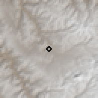 Shaded relief of the 59 km around Ocongate, drawn from the GMTED2010 grid