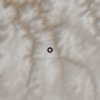 Shaded relief of the 59 km around Omacha, drawn from the GMTED2010 grid