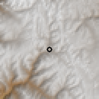 Shaded relief of the 60 km around Oyón, drawn from the GMTED2010 grid