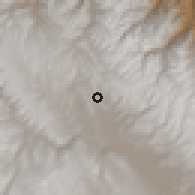 Shaded relief of the 60 km around Paca, drawn from the GMTED2010 grid