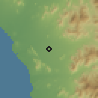 Shaded relief of the 60 km around Pacanga, drawn from the GMTED2010 grid