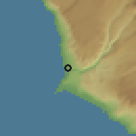 Shaded relief of the 59 km around Pacocha, drawn from the GMTED2010 grid