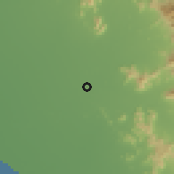 Shaded relief of the 60 km around Pacora, drawn from the GMTED2010 grid