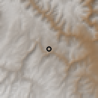 Shaded relief of the 60 km around Acobamba, drawn from the GMTED2010 grid