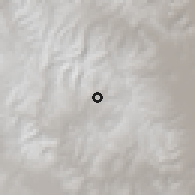 Shaded relief of the 59 km around Paratia, drawn from the GMTED2010 grid
