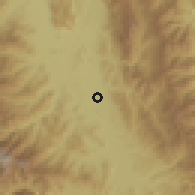 Shaded relief of the 60 km around Aucayacu, drawn from the GMTED2010 grid