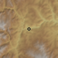 Shaded relief of the 60 km around Perené, drawn from the GMTED2010 grid