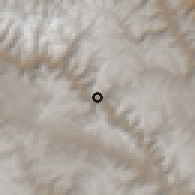 Shaded relief of the 60 km around Pisac, drawn from the GMTED2010 grid