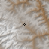 Shaded relief of the 60 km around Pomabamba, drawn from the GMTED2010 grid