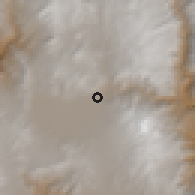 Shaded relief of the 59 km around Puyusca, drawn from the GMTED2010 grid